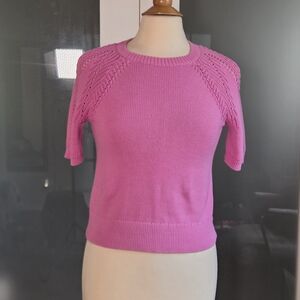 Talbots Pink Short Sleeve Sweater
